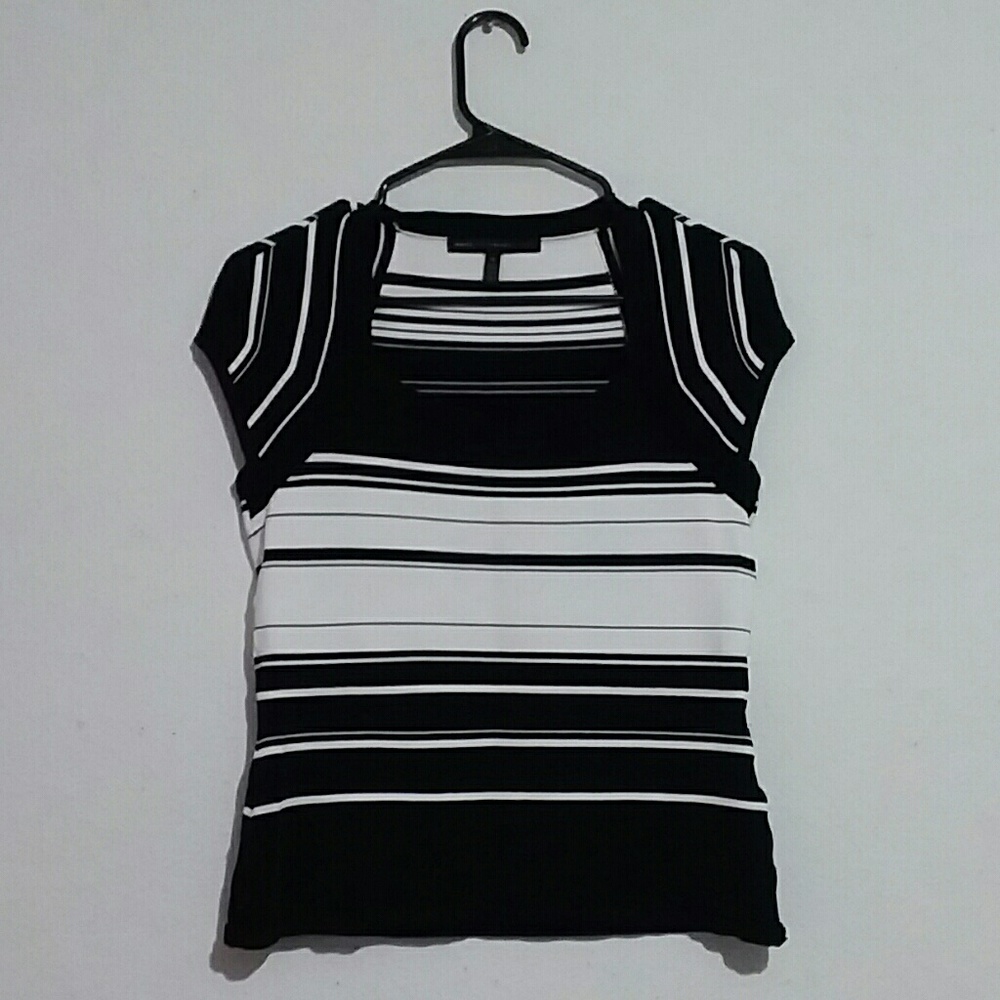 White House Black Market Striped Top Size M